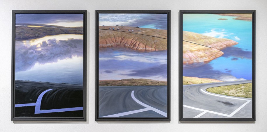 CHUCK FORSMAN, DRY TIDE
oil on panel, triptych