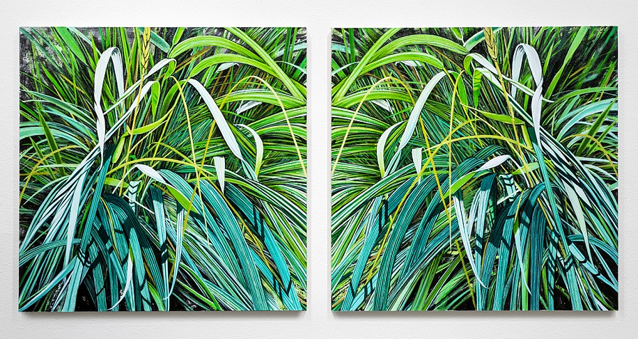 KAREN KITCHEL, DOUBLE FLOW
oil on canvas diptych