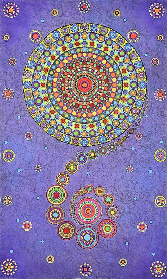TERRY MAKER, WHEN GALAXIES COLLIDE
powdered pigment, acrylic and graphite on Evolon paper