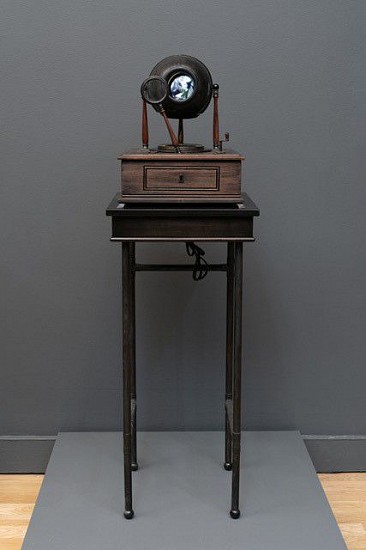 STACEY STEERS, METROMETER
wood, digital screen, video, antique brass and mixed media