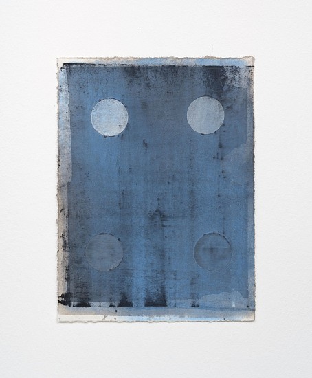 MARCELYN MCNEIL, ROUNDS AND RODS NO. THREE
ink and oil on mulberry paper