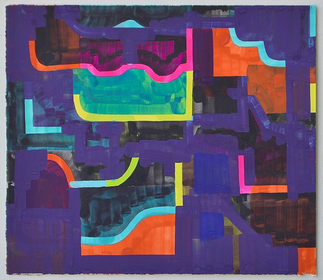 JASON KAROLAK, GRIOT<br />
gouache, ink and acrylic on paper